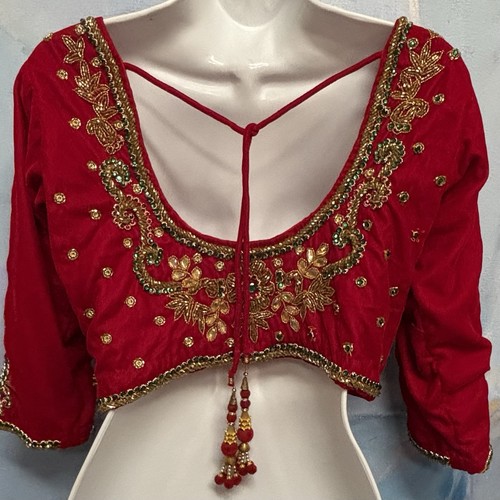 Handmade indian red velvet - red,