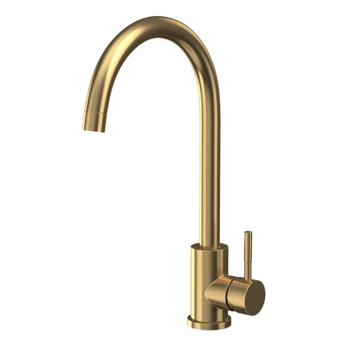 Brushed brass mixer - brushed, tap