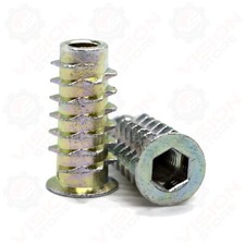 M4 M5 M6 M8 M10 Wood Insert Nuts Furniture Fixing Hex Drive Screws Metric Thread