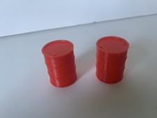 1/50 Scale Oil Drums 200L / 55 Gallon Red X2  For Diorama Layout Display