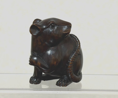 Mouse netsuke wood - wood, 1.5
