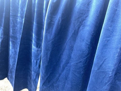 Pair vintage blue - pair, velvet