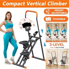LCD Vertical Stair Climber Foldable Stair Stepper Exercise Machine For Home Gym
