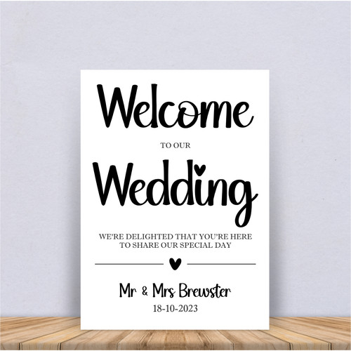 Personalised wedding sign post - personalised,