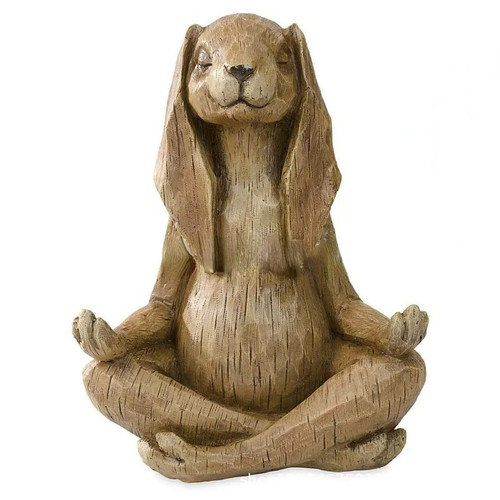 Meditating rabbit statue zen - statue,