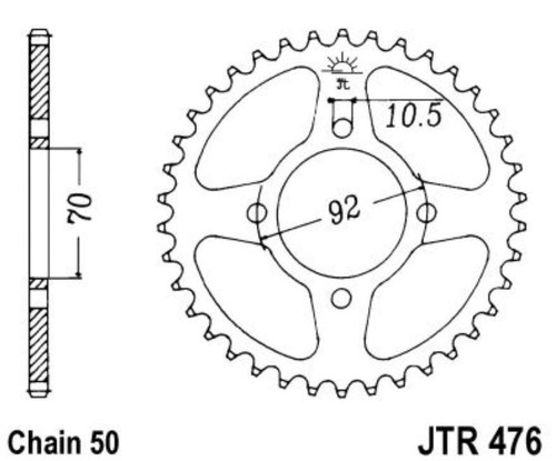 Sprocket 41t pitch 530 - sprocket, for