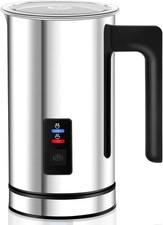 KYG Professional Automatic Electric Milk Frother in Stainless Steel, Quiet Opera