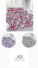 Union Jack Duvet Cover Set With Pillow cases Single Double Super King Size