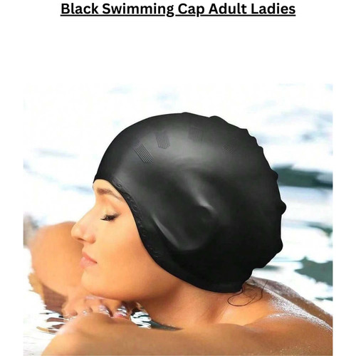 Black swimming cap - cap, adult