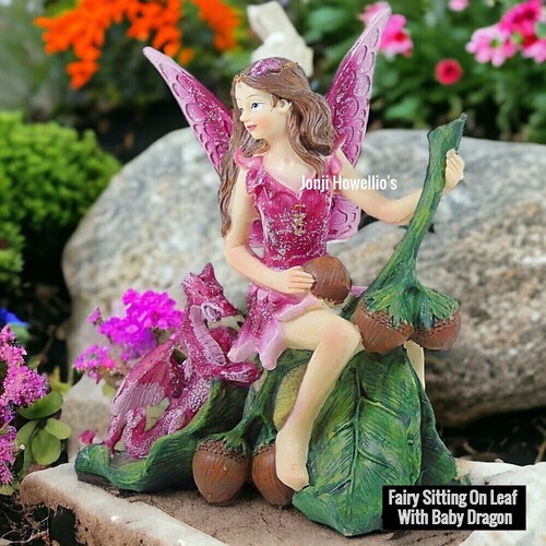 Fairy with dragon leaf - with, a