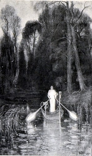 With oars pale - with,