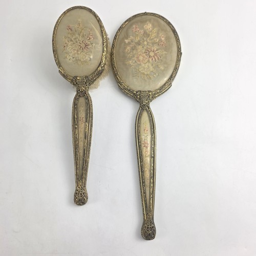 Vintage vanity hand mirror - vanity, &