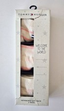 Tommy Hilfiger Socks Baby Girls Giftset Size Newborn 3 Pairs New Damaged Box