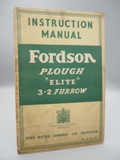 Instruction Manual Fordson Plough: The Elite 3 - 2 Furrow, Ford Motor Co., 1948
