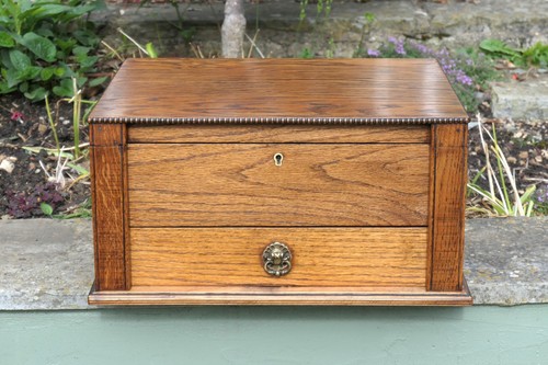 Large antique chest oak - antique,