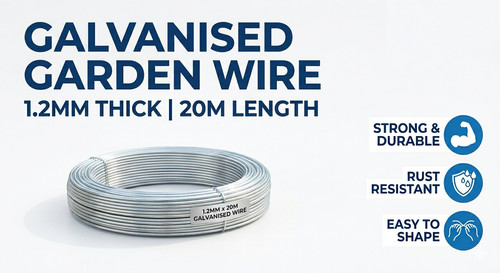 Galvanised garden wire 2mm - wire, x