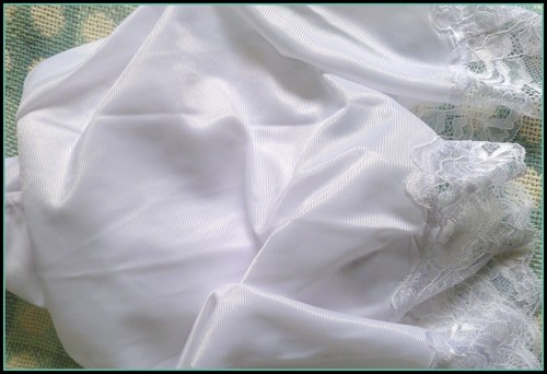 Ladies white half slip size - white,