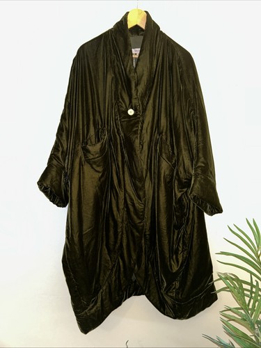 Sahara green velvet coat one - green,