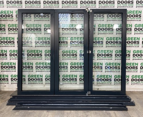 Aluminium grey bifolding doors - grey,