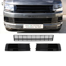 Set grid grill insert bumper front high gloss black for VW T6 2015-2019