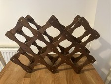 Vintage Wooden Wine Rack Mid