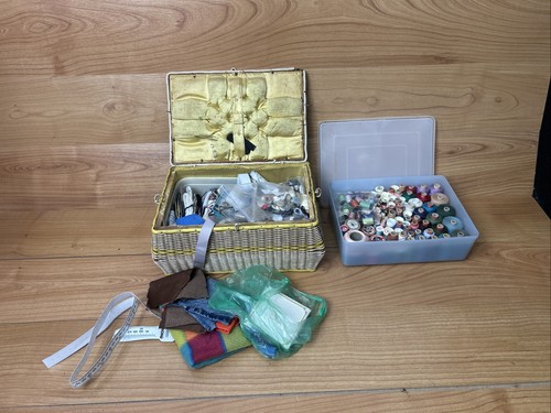 Vintage sewing stash with box - stash,