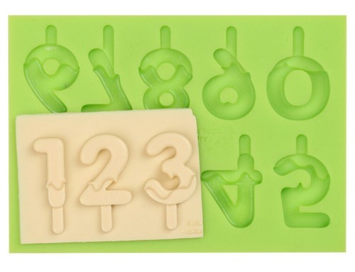Numbers mould silicone - silicone, cake