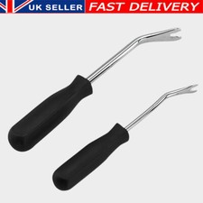2PCS CAR DOOR PANEL REMOVER & INTERIOR TRIM CLIP POPPER TOOL KIT 6779