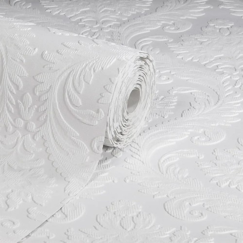White blown vinyl wallpaper - blown,