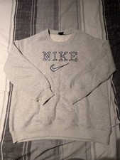 Nike Grey Vintage Retro Jumper