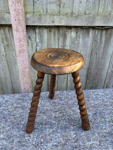 Vintage french wooden - wooden, stool