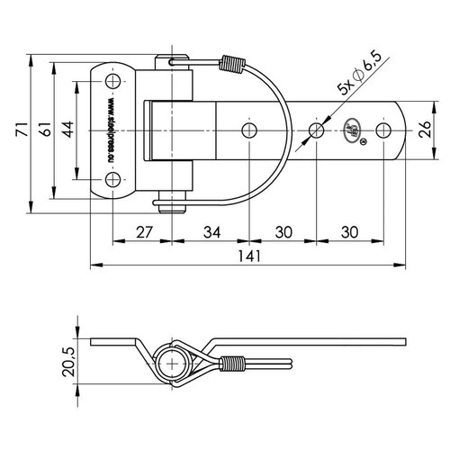 Trailer door hinges type - trailer,