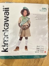 Girl Scout / Explorer Costume 10–12 Years – Dress, Hat, Belt, Scarf & Badge Sash