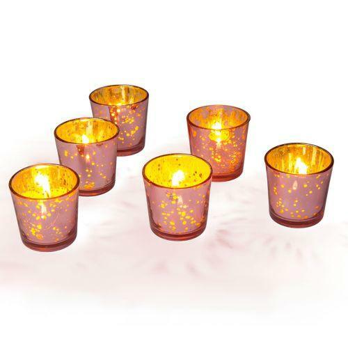 Vintage mercury glass - glass, candle