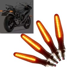 4X 12V Universal LED Motorcycle Turn Signal Indicators Light Lamp For Cafe Racer