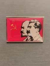 CCCP USSR FLAG LENIN STALIN COMMUNIST PARTY Lenin Stalin USSR Pin Badge New 