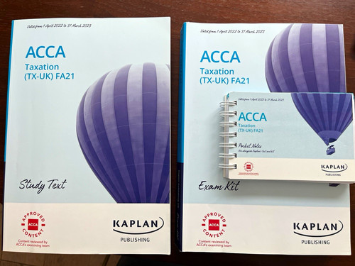Kaplan acca taxation - taxation, (tx-uk)