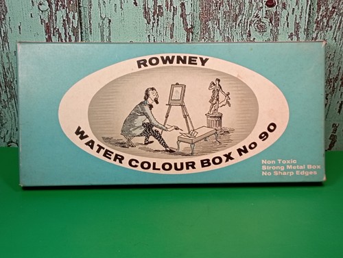 Vintage rowney watercolour box - watercolour,