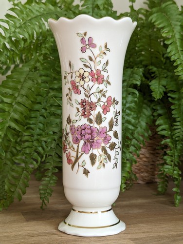 Zsolnay floral vase - , scalloped