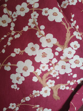 9 Metres of  Laura Ashley Linen Blend Fabric  Design is LORI Raspberry Cranberry