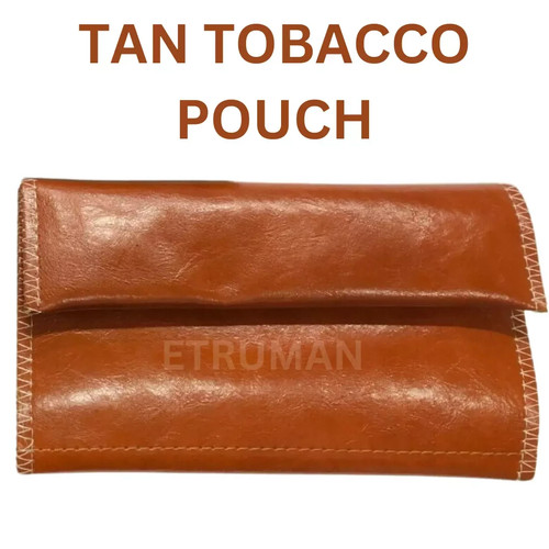 Tan tobacco pouch - tobacco, rizla