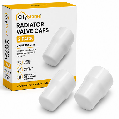 White radiator valve - white,