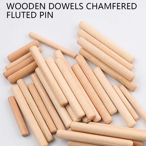 Chamfered fluted pin wood - fluted,