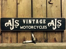 AJS Motorbike Sign plaque