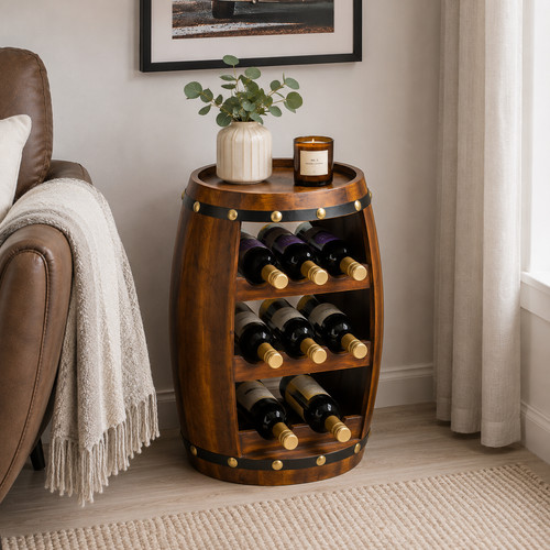 Wine rack barrel wooden - rack, 8