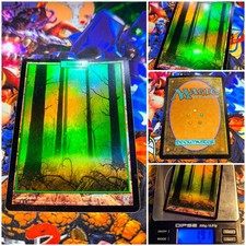 MTG Forest ?? EX Legendary John Avon Full Art Basics FOIL Unhinged 2004 OG