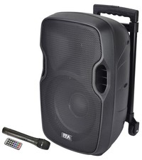 10" Portable PA Speaker Battery Powered with Radio Mic and Bluetooth
