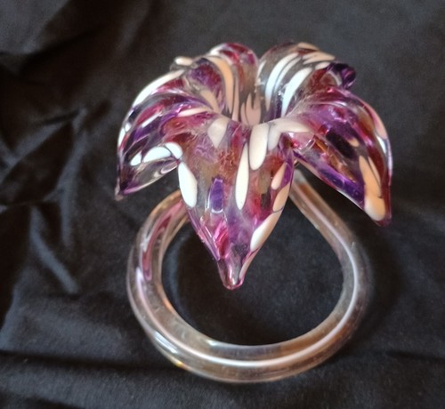 Czech hand blown glass pink - glass,