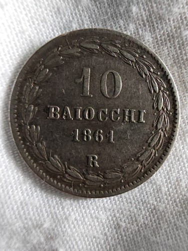 1861 rome baiocchi silver - 1861, 20