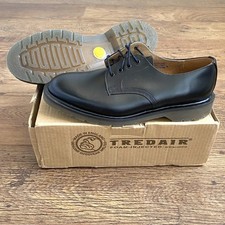 Tredair - Men’s Uk 10 - T1099/24 - Made In England - 4 Eyelet Black Leather